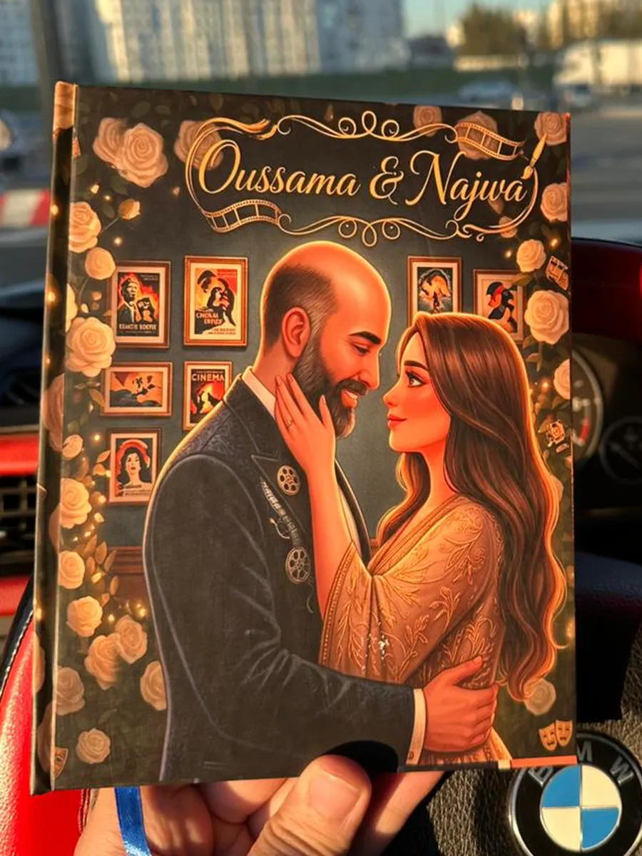 Livre de couple à couverture rigide « Amir & Kenza »